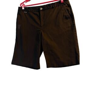 Ralph Lauren Active L-RL Womens Bermuda Shorts Size 16 Black Metal Logo